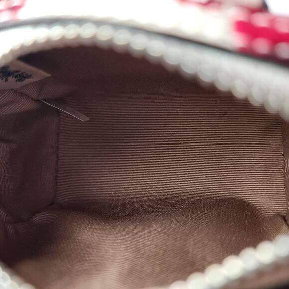 NWT Coach CZ082 Mini Rowan Bag Charm Chalk w/Red Cherry Print Leather - Picture 4 of 5